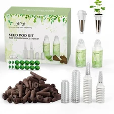 LetPot 172 Pcs Seed Pod Kits, Hydroponics Growing Sponges, Grow Anything Kit ...