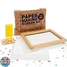 Waterproof Paper Making Screen Kit to Craft Your Own Handmade A4 Paper: Wood