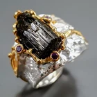 Jewellery 6 ct+ Natural Tourmaline Ring 925 Sterling Silver Size 8 /R472783