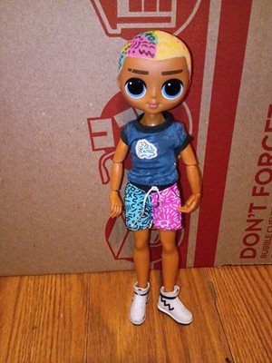 LOL OMG Cool Guys Lev w/Flocked Rainbow Hair Doll.