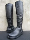 Trippen Black Side Half Zip Leather Tall Boots Women's Sz - 37 || US 7
