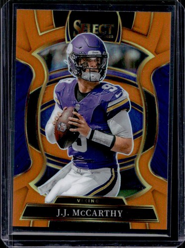 2025 Panini Select JJ McCarthy Concourse Orange Prizm #/49 Vikings