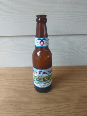 Vintage Rib Mountain Lager Beer Bottle w/Paper Label - Rhinelander, WI - 12 Oz.