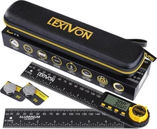 LEXIVON Aluminum Digital Angle Finder Gauge, 7-inch/180mm Multi-Purpose Protract