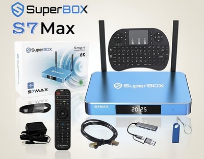 SUPERBOX S7 MAX 64GB 6K UHD Android 12 TV Box Smart Media Streaming PlayerBundle