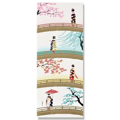 Japanischer Tenugui Wandbild Wandteppich Maiko no Shiki Eirakuya Japan