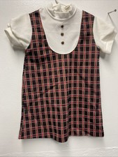 Vintage Girls Plaid Dress Size 6