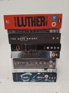 DVD Box Set Bundle Luther Vikings Batman Gotham Black Sails Gothic Job Lot