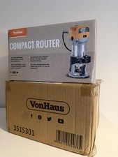 VonHaus - Compact Palm Router Saw 580W - Chuck Collet 1/4", 3/8" Trimmer Base