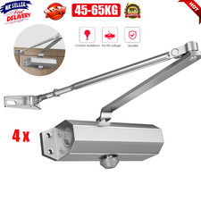 4PCS Heavy Duty 45-65KG FIRE RATED DOOR CLOSER Adjustable Self Automatic Closing