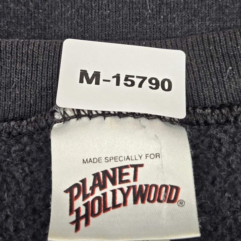 Sudadera DE COLECCIÓN Planet Hollywood Hombres M Negra Polar Santa Ana CA Hecha en EE. UU. Foto 2 de 4