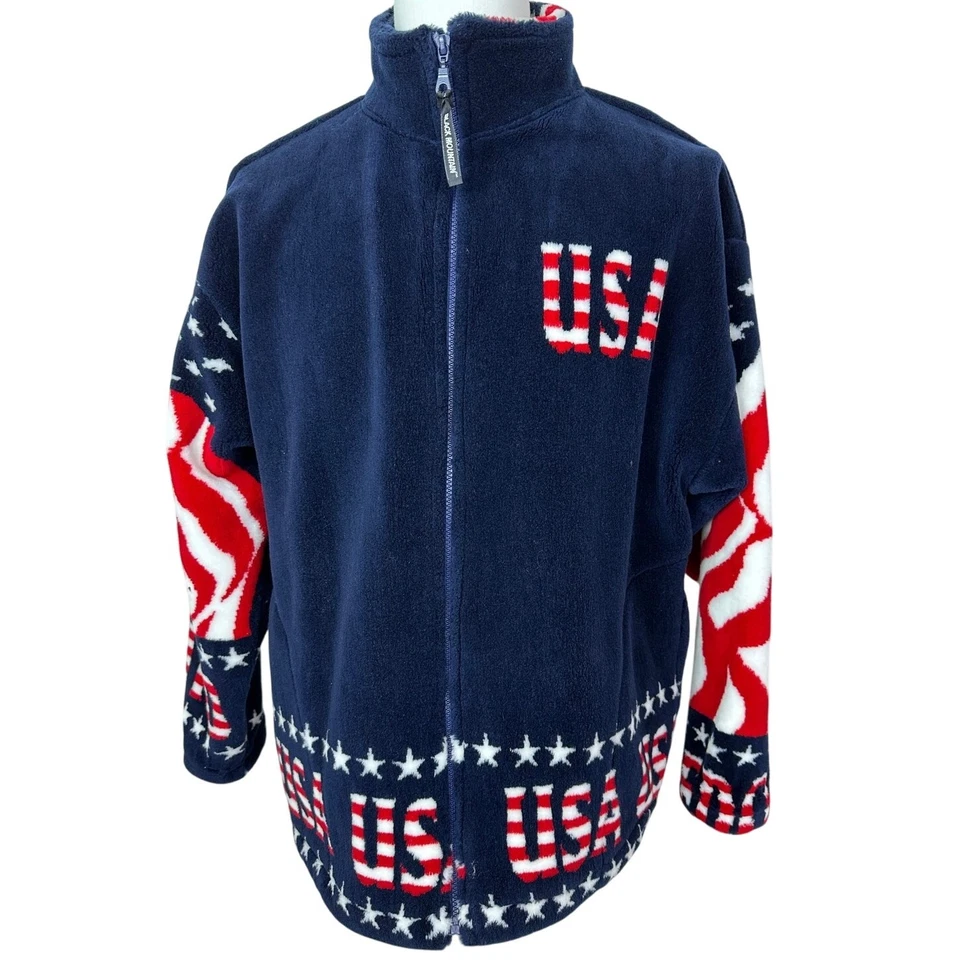 Black Mountain 户外男式全拉链重型抓绒夹克美国大号 — 第 2/4 张图片