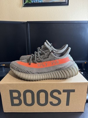 adidas Yeezy Boost 350 V2 Beluga Reflective Gray/Orange Lace-Up Sneakers GW1229