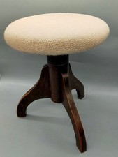 Klavierhocker Drehhocker Holz gepolsterte Sitzfläche höhenverstellbar