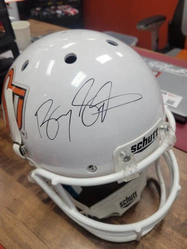 Barry Sanders Signed Football Helmet With Coa, NFL, NCAA, Hall Of Fame, OSU