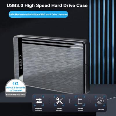 2,5 Zoll SATA USB 3.0 HDD Festplatte Externes Gehäuse SSD Box Case Disk