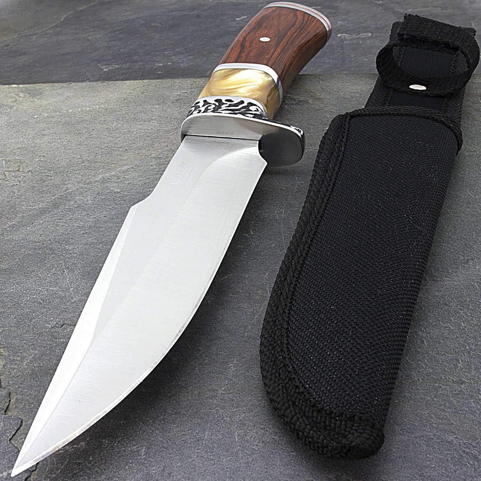 10.5" FIXED BLADE WOOD HANDLE DECORATIVE GENTLEMAN'S KNIFE Hunting