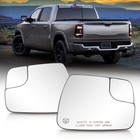 Pair Mirror Glass for RAM 1500 2019 - 2024 Heated W/O Blind Spot Left&Right