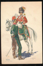 AK Belgische Milit&auml;runiformen 2e Chasseurs a Cheval -1833- (1027)