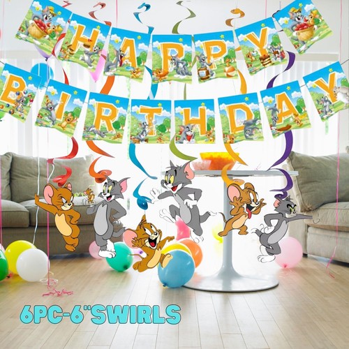 TOM JERRY mouse cat birthday party supplies favor centerpiece decoration balloon - Picture 2 of 58
