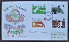 EMERSON, ROY 28 GRAND SLAM TITLES 1961-69 ORIGINAL SIGNED TENNIS FIRST DAY COVER
