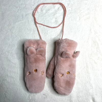 Kitty Gloves Girls Pink Winter Mitts