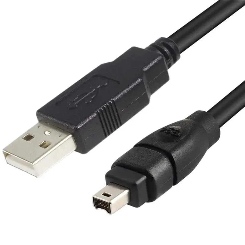 Firewire to USB Adapter Cable 4-Pin IEEE 1394 Cord USB to 4 Pin