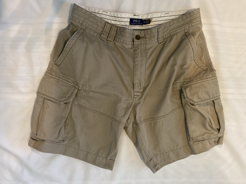 Men's Ralph Lauren Khaki Cargo Shorts Size 38