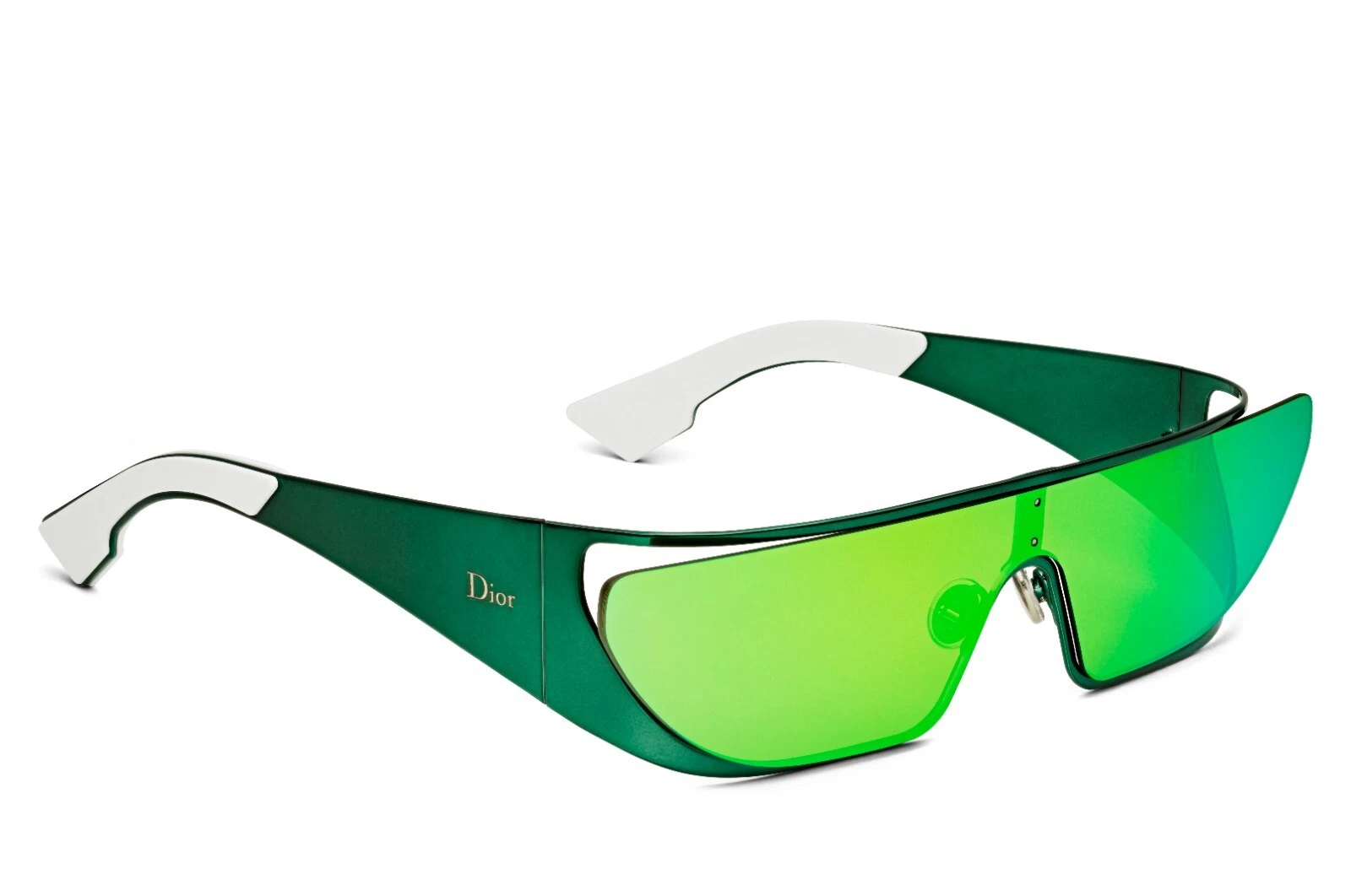 Ultra Rare DIOR x RIHANNA * Futuristic Metallic Neon Green Sunglasses 2016