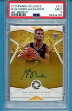 2018 Panini Opulence Shai Gilgeous-Alexander AUTO ROOKIE CARD #02/99 PSA 9 MINT