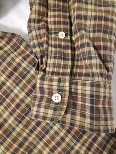 Polo Ralph Lauren Men's LS Button Down Shirt Classic Fit Size L Brown Plaid - Picture 5 of 6