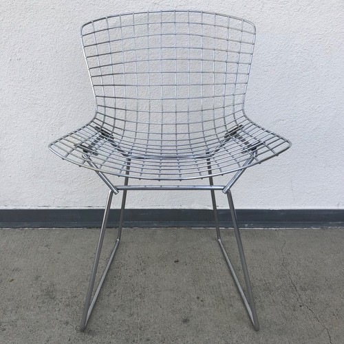 AUTHENTIC early KNOLL Harry BERTOIA chrome WIRE CHAIR pre-1986 U.S.A. made