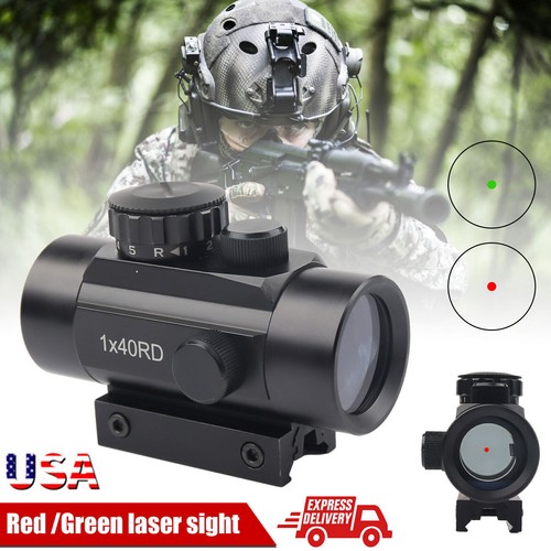 1x40 Tactical Optics Red Green Dot Sight Scope Picatinny 11mm /20mm ... - Exotic Level Tactical Optic