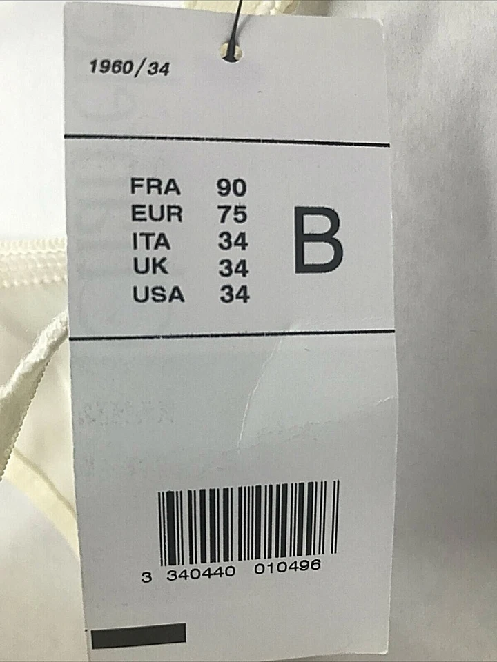 Бюстгальтер на косточках Chantelle Fete цвета слоновой кости прозрачный кружевной 1960 34B Франция новый с ценниками FR SHP - Изображение 4 из 4