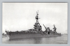 Postcard US Navy Warship USS Chester CA27 USN Cruiser View 1943 Reprint