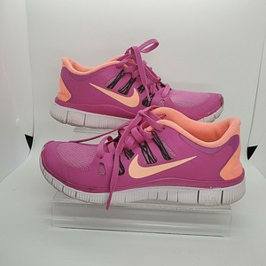 Nike Free 5.0 Pink Orange 580591 660 Running Shoe Womens Size 7 | eBay