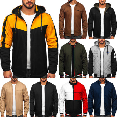 Jacke Sweatjacke Übergangsjacke Classic Kapuze Casual Herren Mix