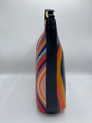 PAUL SMITH SWIRL Women's Leather stripe HOBO Tote hand shoulder