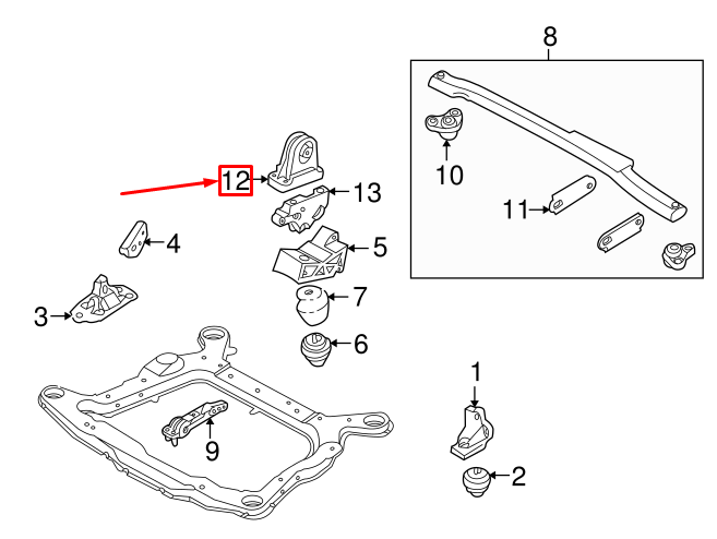 OEM Volvo V70 Mk2 Upper Engine Mounting 8649597 Genuine for sale  