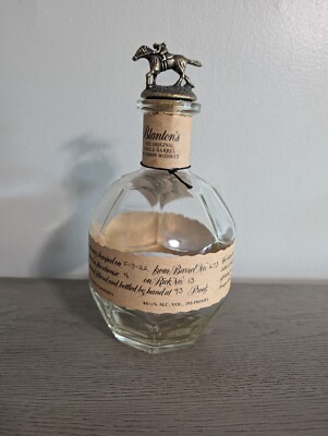 Blanton's Single Barrel, Bourbon Whiskey, Empty Bottle, Letter ''O''