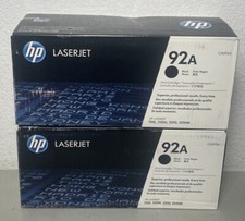 Genuine HP 92A (C4092A) Black Print Toner Cartridges - SET OF 2 - Factory Sealed