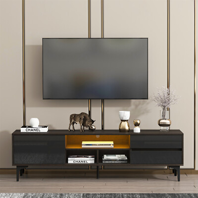 TV Stand Entertainment Center TV Media Console w/ LED Lights for TV Up to 65in