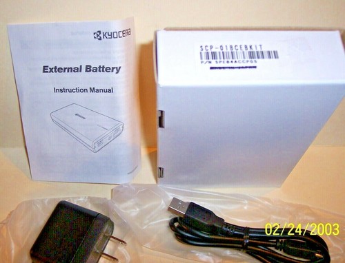NEW! Kyocera Battery Charger External Battery SCP-01BCEBKIT KIT Sanyo Scp-39Lbps - Picture 4 of 5