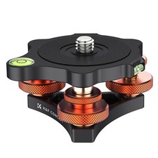 Camera Leveler Tripod Leveling Base Tri-Wheel Head 1/4'' To 3/8'' Adapter Braces