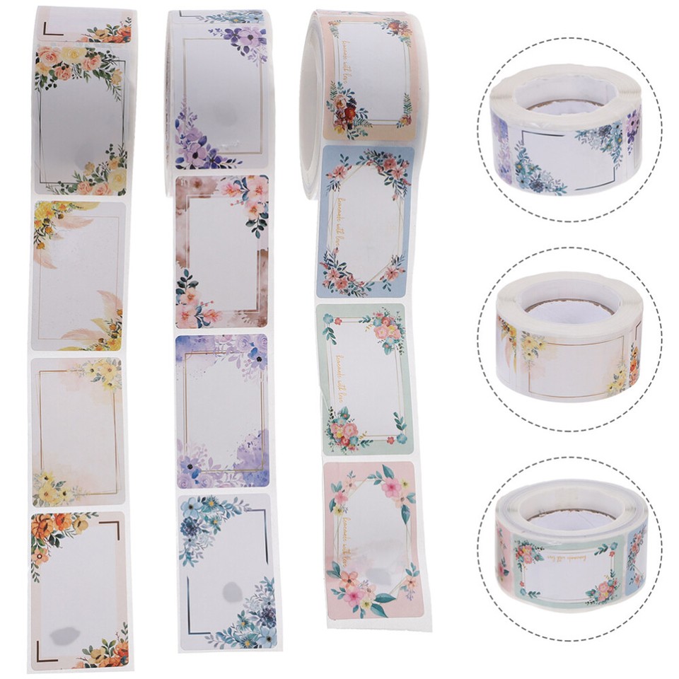 6 Rolls Sticker Adhesive Labels for Jars Dispensing Bottles Stickers eBay
