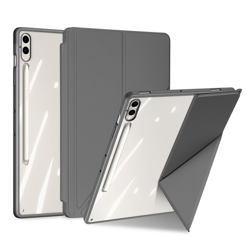 For Samsung Tab S10 Ultra/S9+ FE Y Fold Smart Magnetic Leather Cover Clear Case - 第 1/29 張圖片