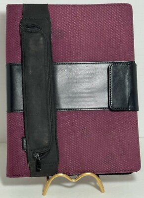 Universal Folio Tablet Case - Burgundy, with extra iHome case 