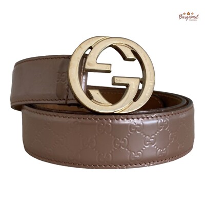 Gucci microguccissima mauve pink leather belt Authentic Gucci Pink Microguccissima Patent Leather  main image 2