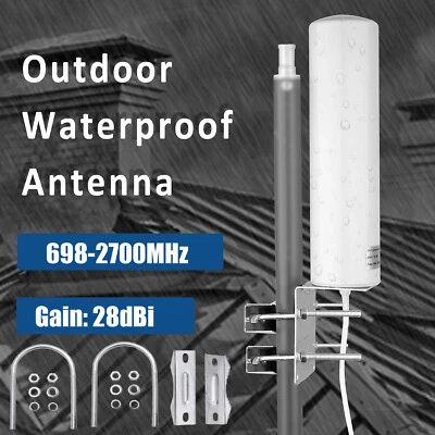 MARKENLOS 3G/4G LTE Antenne Omnidirektionale Signalverstärker 28dBi SMA-Antenne für Router