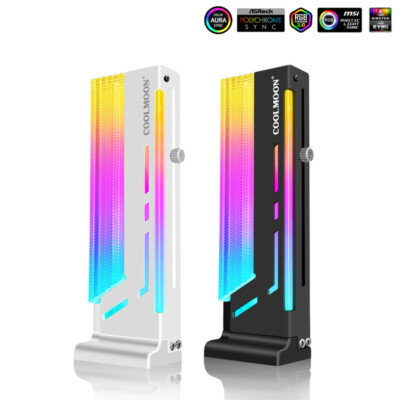 5V 3Pin ARGB VGA Bracket Vertical GPU Support 12pcs LED RGB Graphics PC Stand